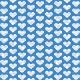 Tkanina 1936 | hearts on blue
