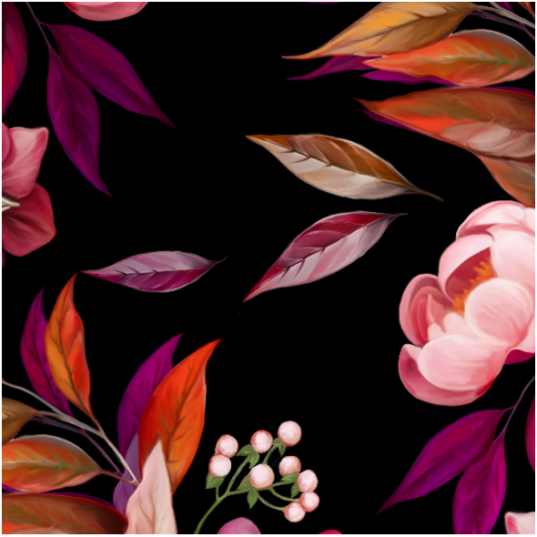 Tkanina 17828 | painted by the wind | Wiatrem malowane | BLACK