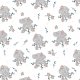 Fabric 17834 | Słoniki i kwiaty
