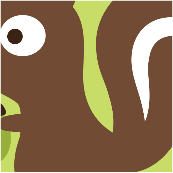 Tkanina 17896 | Cute baby squirrel - Pillow panel