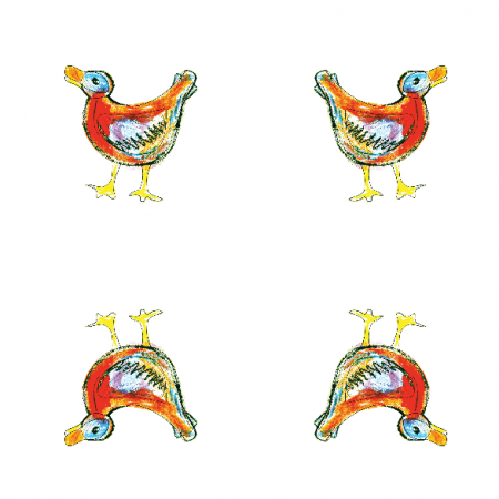 Tkanina 17949 | Duck 1 - pattern for kids