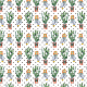 Tkanina 18039 | Kaktusy i kropki