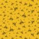 Fabric 18068 | rysowane Jeże na Żółtym tle