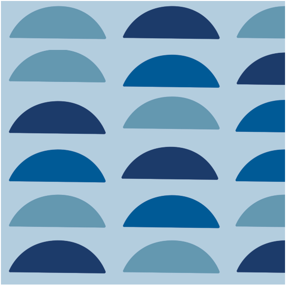 Tkanina 18125 | Blue semi circles xl