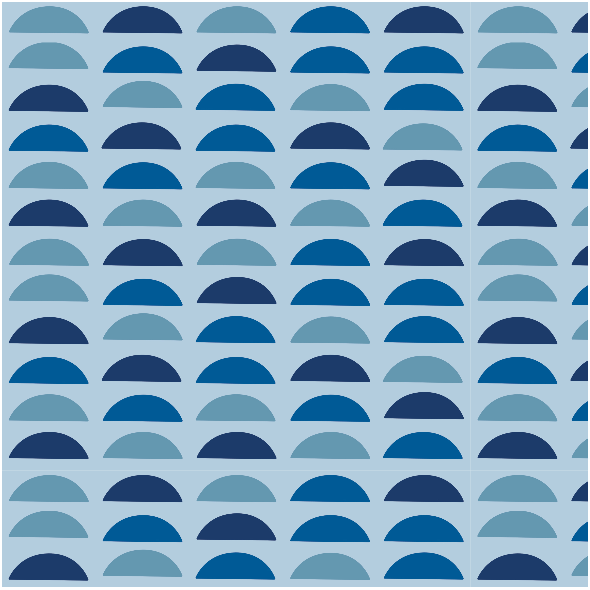 Fabric 18126 | Blue semi circles Small