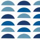Tkanina 18137 | Blue semi circles Small