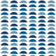 Tkanina 18137 | Blue semi circles Small