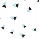Fabric 18218 | MINIMAL TRIANGLE BLUE&BLACK