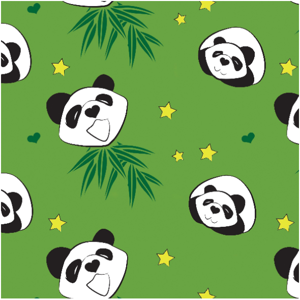 Fabric 18221 | green panda