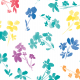 Tkanina 18460 | Kwiatki kolorowe na białym tle
