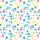 Fabric 18460 | Kwiatki kolorowe na białym tle