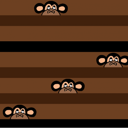 Fabric 18545 | Monkeys brown small