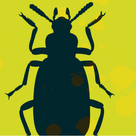 Tkanina 18755 | bugs on vivid greem xl