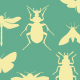 Tkanina 18757 | bugs on minty xl