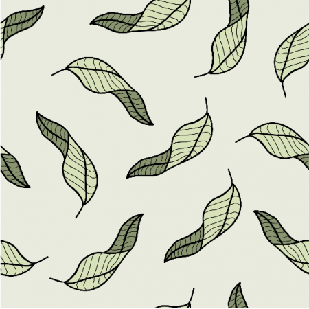 Fabric 18763 | Green line leaf pattern