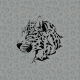 Tkanina 18900 | LEOPARD PANEL - GRAY