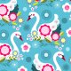 Tkanina 2048 | swans on light blue