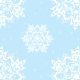 Tkanina 18920 | Sniezynki baby blue xl