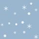 Tkanina 18926 | Sniezynki mix light blue xl