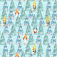Tkanina 18942 | lesne skrzaty blue small