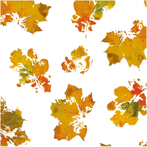 Fabric 19004 | leaves autumn big white