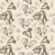 Tkanina 19009 | CRAZY HORSES ON IVORY 