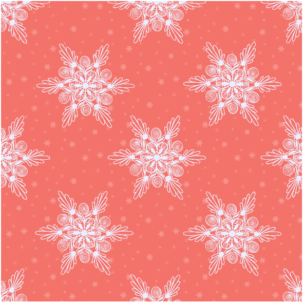 Tkanina 19025 | sniezynki coral medium
