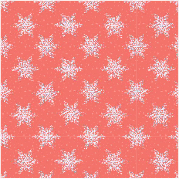 Tkanina 19026 | sniezynki coral small