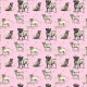 Tkanina 19040 | PUG DOGS ON PINK - PSY MOPSY NA RÓŻOWYM