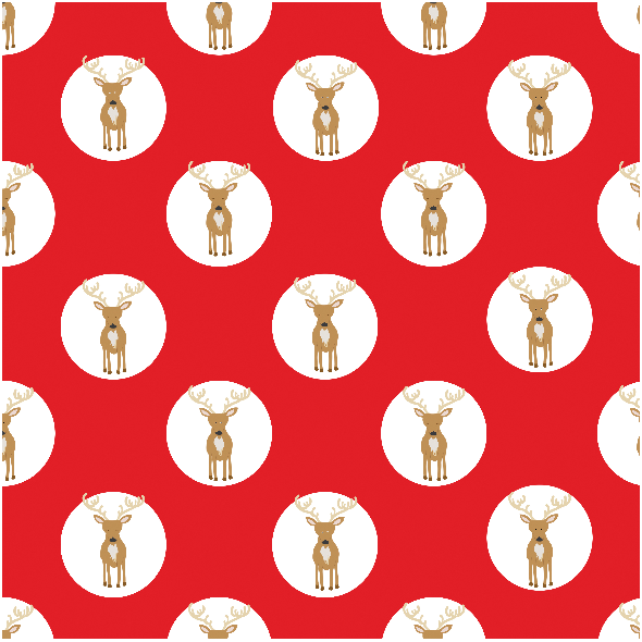 Fabric 19047 | reniferki na red small