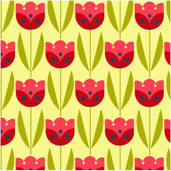 Fabric 2065 | bright tulips