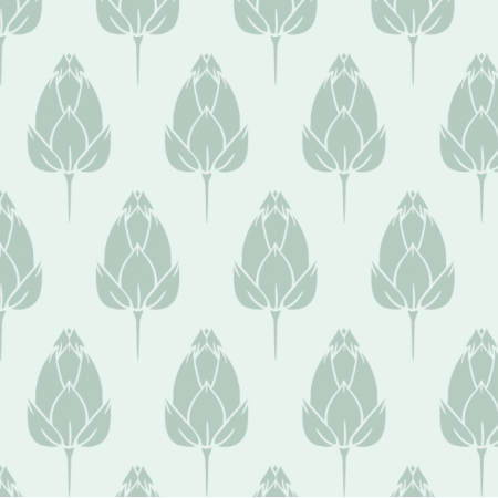 Fabric 19110 | KWIATY LILII WODNEJ ZIELONE