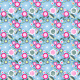 Fabric 2067 | flowers on blue