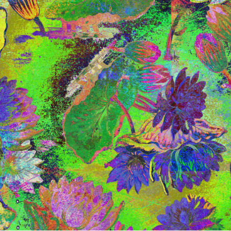 Tkanina 19116 | Kwiaty Lotosu - Lotus Flowers