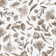 Tkanina 19173 | OGRÓDEK BOTANICZNY SEPIA NA BIAŁYM