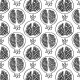 Tkanina 19225 | Pomegranates b&w