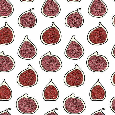  | Half figs on white background seamless pattern