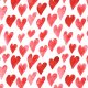 Tkanina 19228 | Watercolor hearts seamless pattern