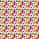 Tkanina 19410 | Koty w kolorowych kwiatach