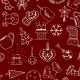 Tkanina 19447 | x mas mix  maroon xl