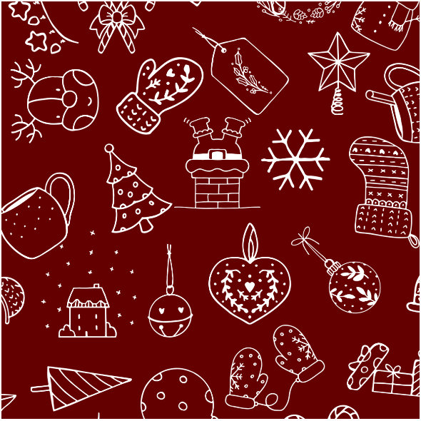 Tkanina 19447 | x mas mix  maroon xl