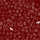 Tkanina 19447 | x mas mix  maroon xl
