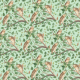 Tkanina 19476 | leśne sowy na miętowej zieleni