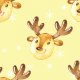 Fabric 19498 | Cute reindeers on yellow xl