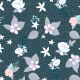 Tkanina 19502 | zimowa kompozycja dark teal small