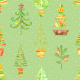Tkanina 19526 | Choinki green small