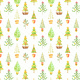 Tkanina 19528 | Choinki white small