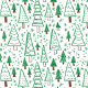 Fabric 19537 | Fir tree. naive style pattern