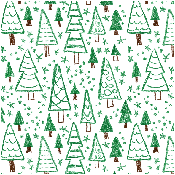 Fabric 19537 | Fir tree. naive style pattern