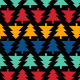 Tkanina 19578 | Choinki geometryczne  small black